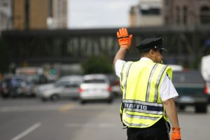 Police Officer Directing Traffic